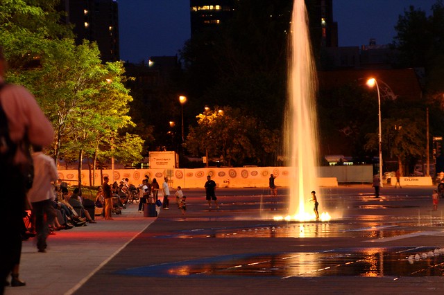Fountains by Place des Arts