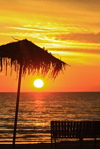 sunset sun beach umbrella bench ☆thepowerofnow☆ skapa2