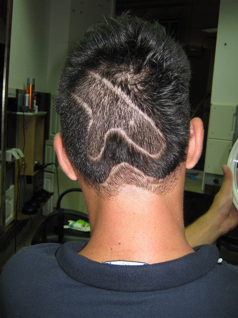 arrow design hair cut | haircut by joana, … | Flickr
