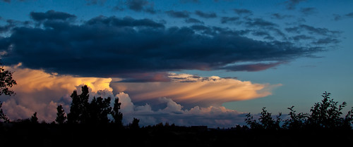 sunset newmexico santafe clouds east thunderstorms