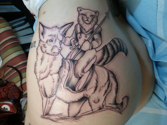 Pallas' Cat and Fox, In Progress