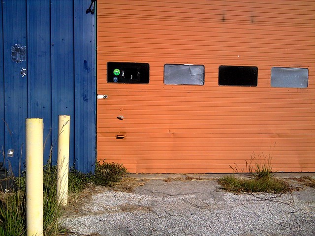 Railroad Square shed door