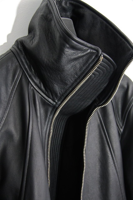 High Neck Intarsia Jacket | Rick Owens FW10 Black, Oiled Cal… | Flickr