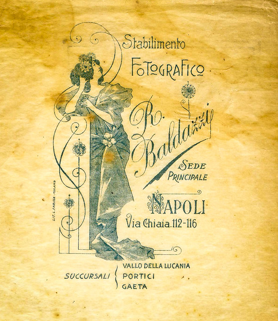 Vintage Art Nouveau photograph cover, 1904