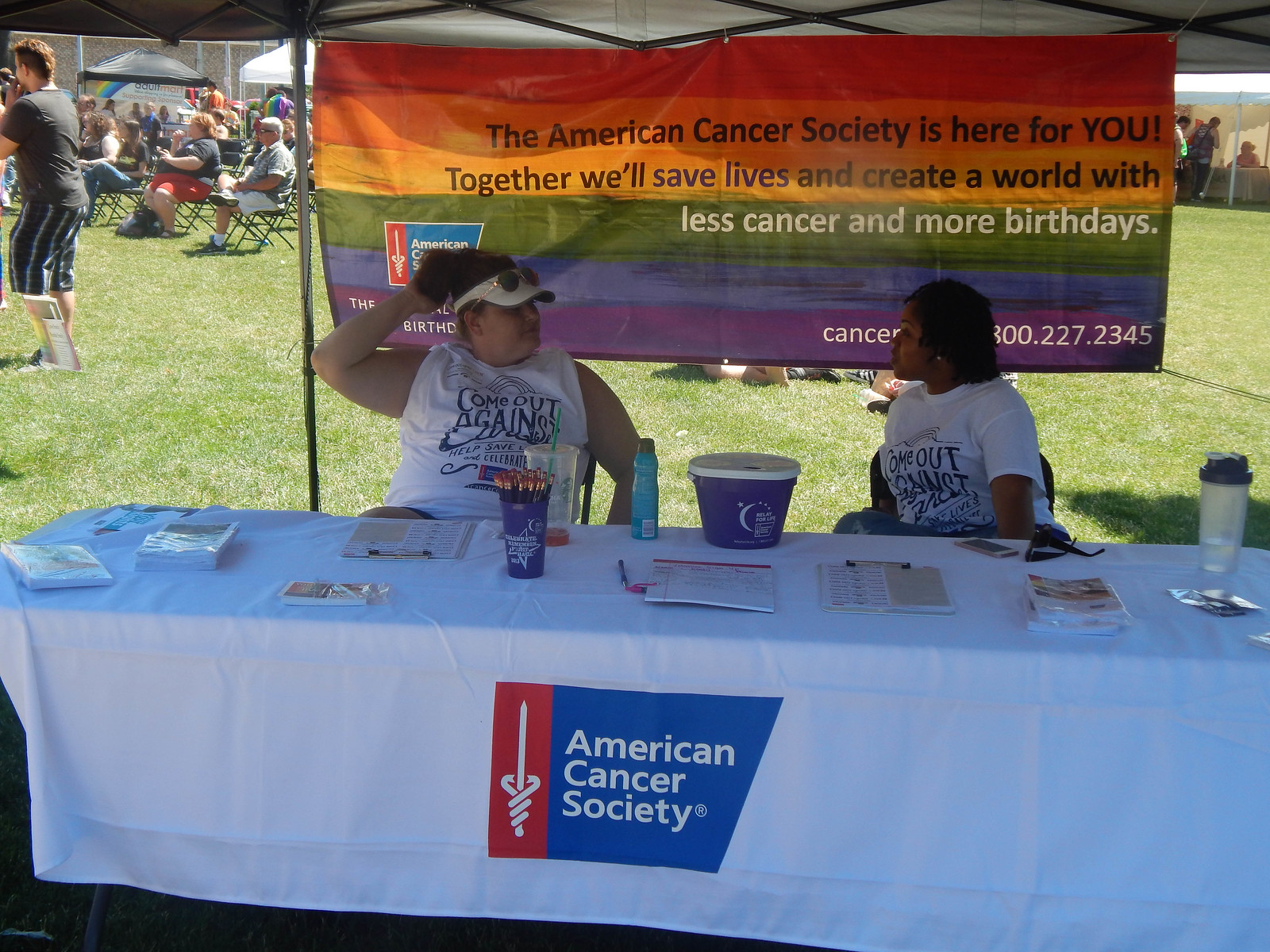 American Cancer Society table at Pride Fest