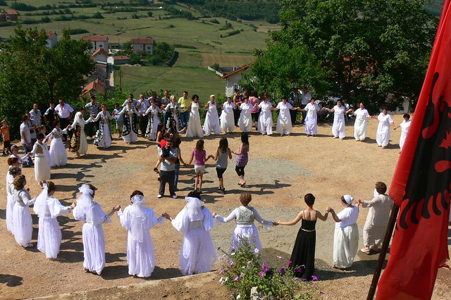 Women's dance at kosovian wedding