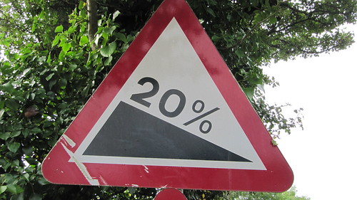 20% sign | Traffic sign warning of steep one in five/20% hil… | Flickr