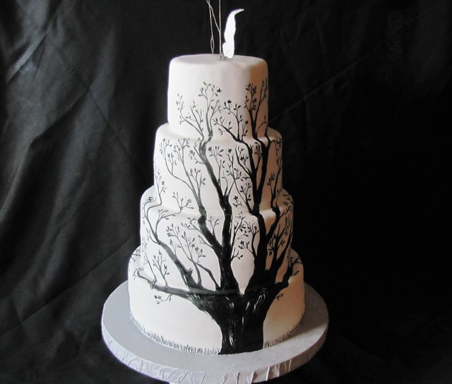 Side of Tree Wedding Cake
