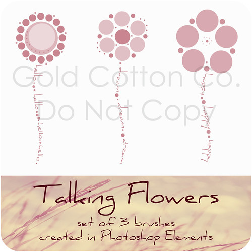 Flowers Brushes | by Gold Cotton Co.