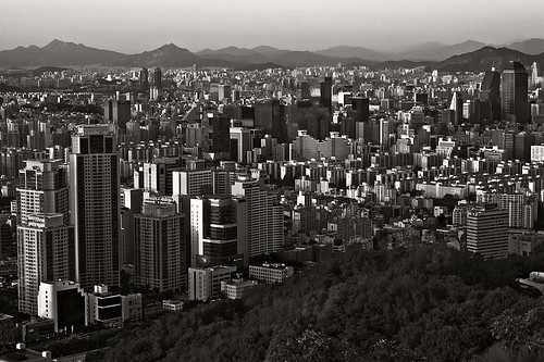 sunset mountain cityscape seoul 서울 한국 도시 우면산 소망탑 woomyunsan