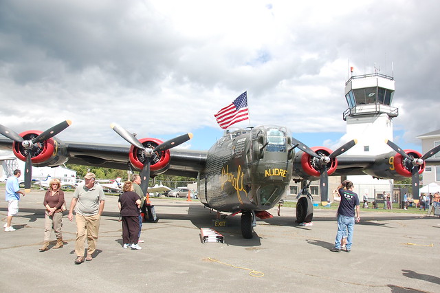 B-24 Liberator from the Collings Foundation at Beverly Airport