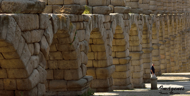 El acueducto romano de Segovia.