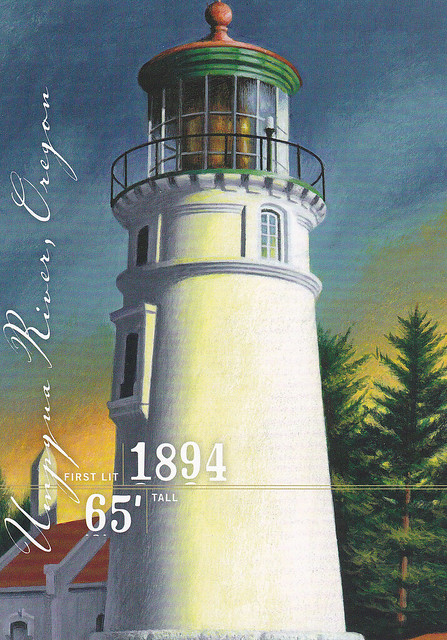 USPS Lighthouse Umpqua River Postcard