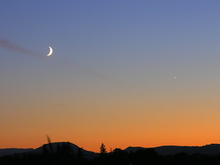 Moon At Sunset