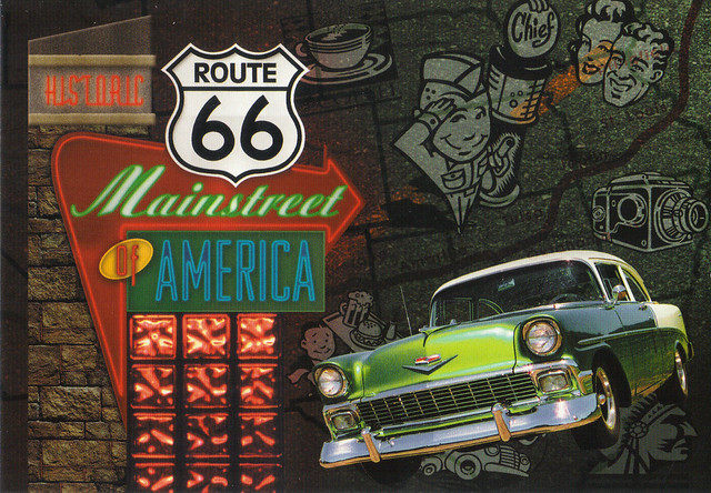 Route 66 Mainstreet Collage Postcard
