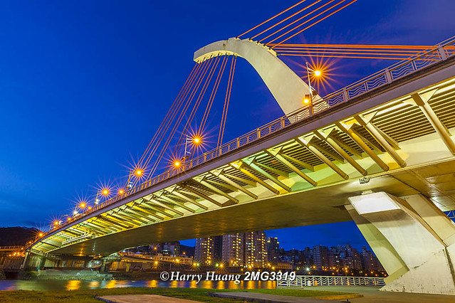 2_MG_3319,台北,大直橋,橋樑,建築,基隆河,河流,黃昏,夜景,河濱公園,公園,綠地,台北市,Bridge,Taipei