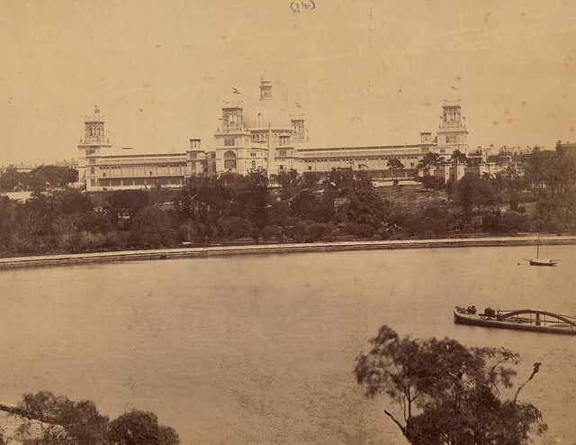 The International Exhibition, Sydney, from Lady Macquarie's Chair, 1879-1880 / photographed by C. Bayliss, 419 George Street [Sydney]