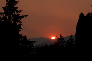 Sunset close to Terrace Mt. fire