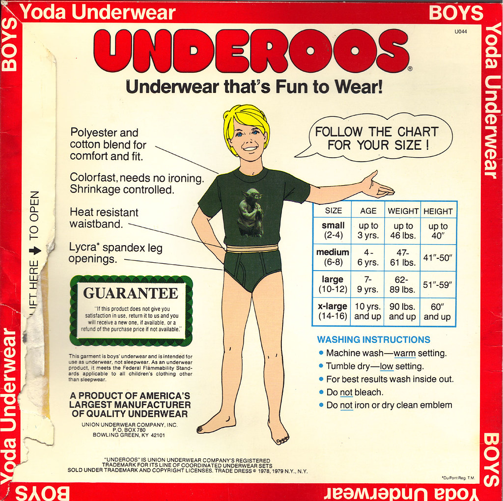 UNDEROOS : YODA BOYS Underwear ii (( 1980 )), ** View LAR…