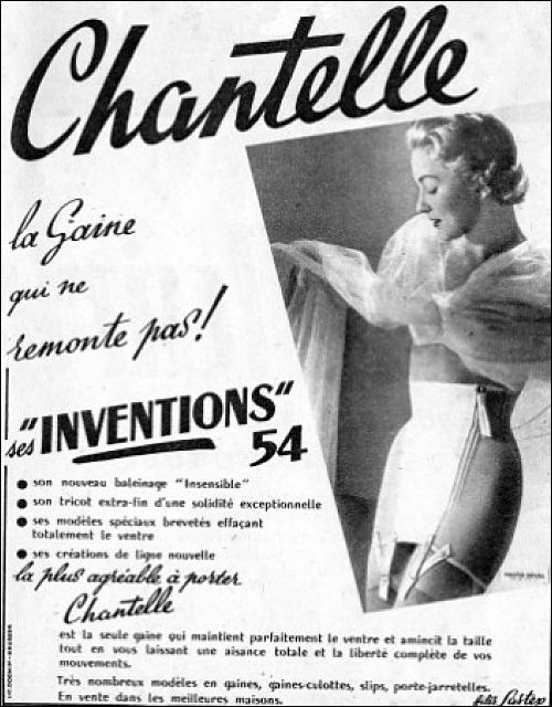 the 1950s- ad for Chantelle girdle, Mo