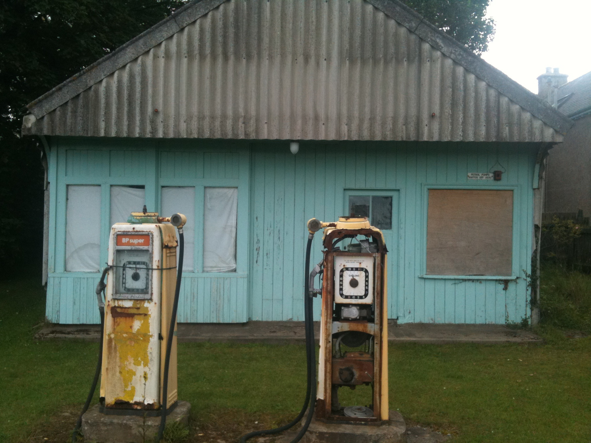 Old petrol station in Brora