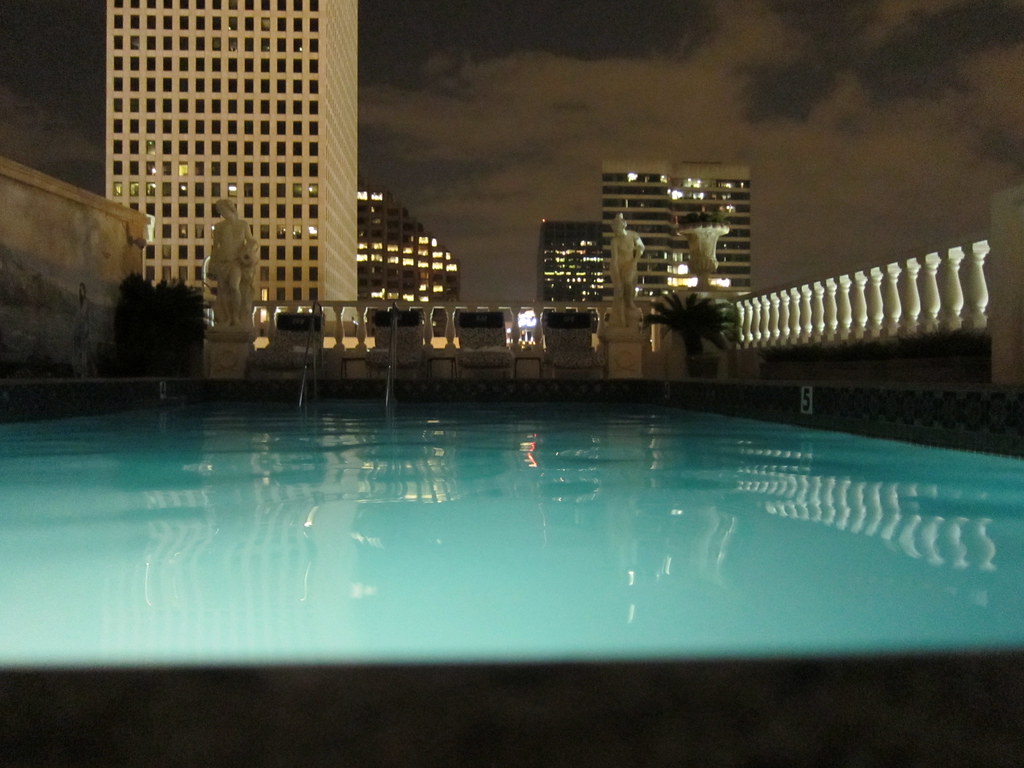 Le Pavillon Pool The rooftop pool at the Le Pavillon Hotel… Flickr