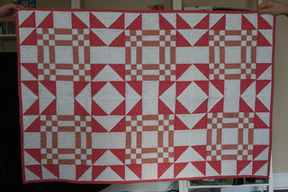 Much better in straight sunlight. Even better? After today I can smile and say that yes, I know where the companion quilt to this one is going.

Blog entry: domesticat.net/quilts/lucy-goosey

The companion quilt will be called 'Linus.'