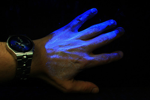 Bacteria Glowing Hands