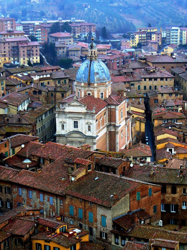 Aerial of Siena - Chiesa di Santa Maria di Provenzano
