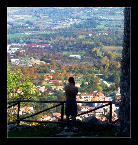 Ricos view by Jason Gambone J-Peg, My brother Rico enjoying the view of Montella from high up in the hills last Autumnitaly montella vi