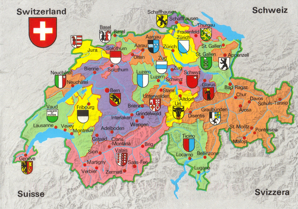 Résultat de recherche d'images pour "switzerland post card map"