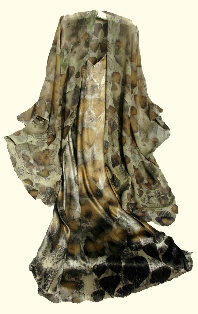 Ecoprint on silk dress and cape. | I have just found out thi… | Flickr