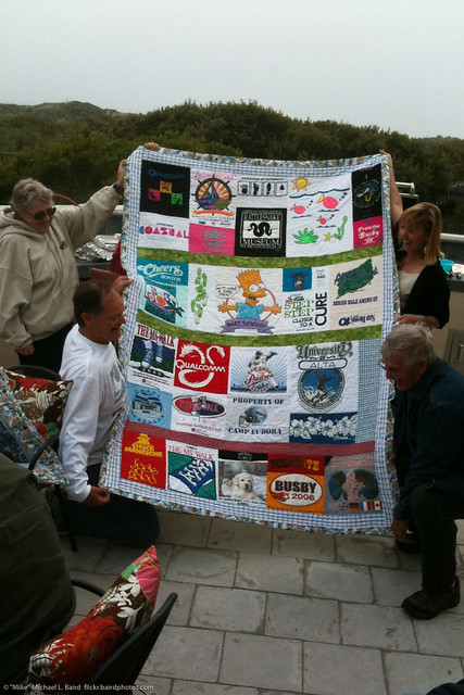 Running and Walking Quilt for Dawn Beattie created by quilter neighbors Sue and Clark Rutledge,