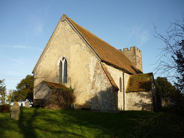 St Bartholomew's medieval church, Waltham, Kent, England