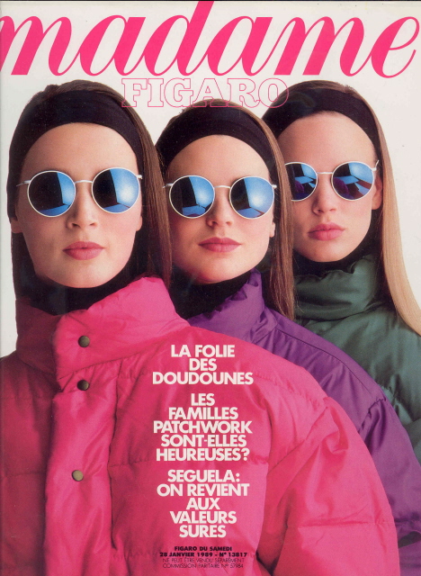 January 1989 - Madame Figaro cover - fashion magazine