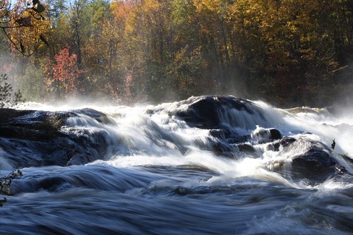 2010 autumn colton foliage leaves river waterfall