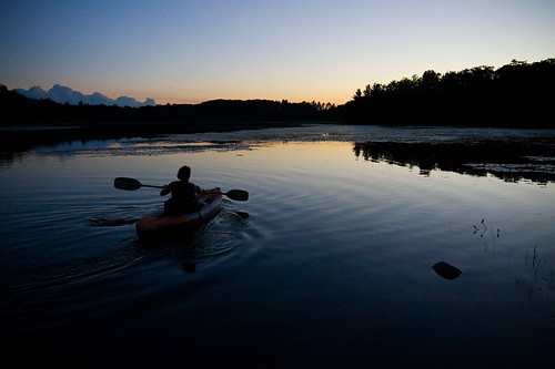 sunset lake wisconsin kayak fawn minocqua