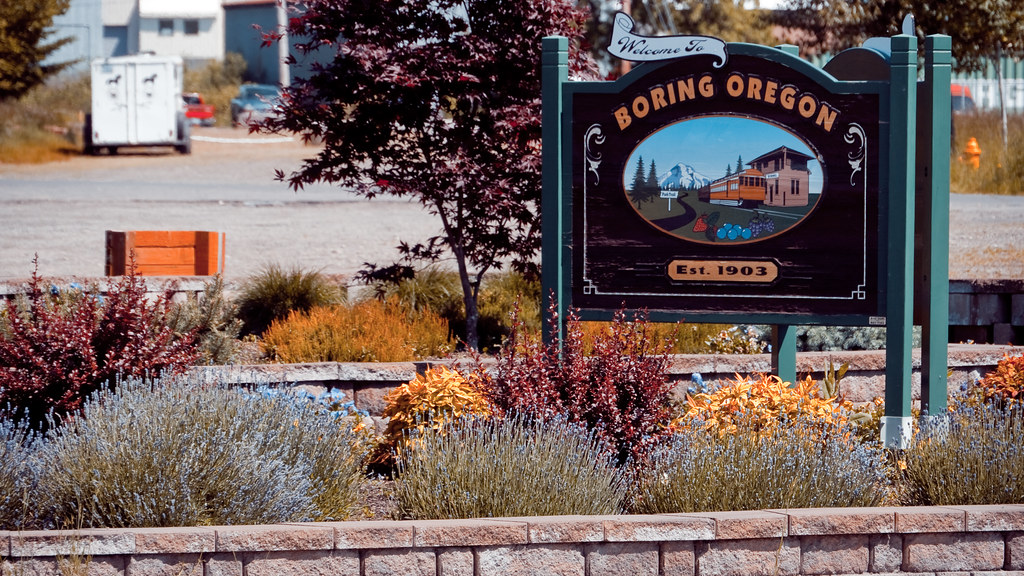 Boring Oregon. Photo by Jeff Hitchcock; (CC BY-NC 2.0)