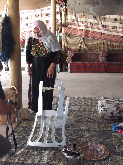 Demonstrating wool works