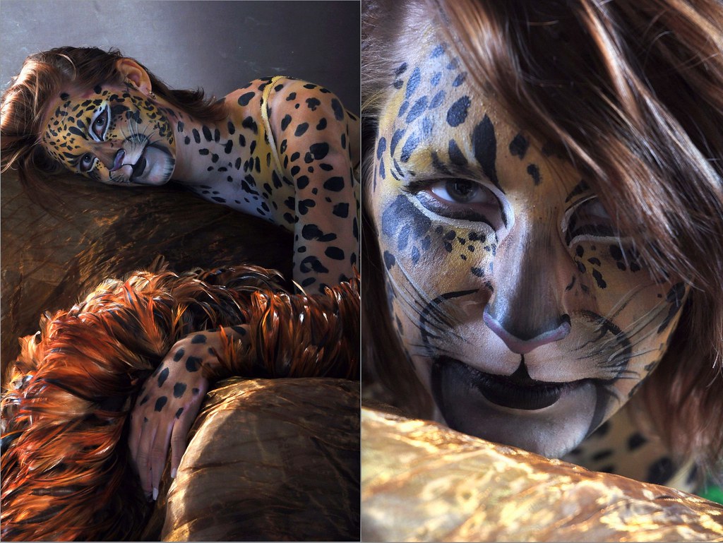 Art Body Painting Leopard.