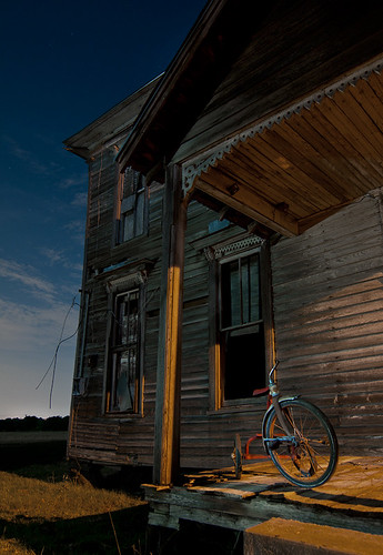 abandoned night farmhouse texas tricycle rockwall klutts