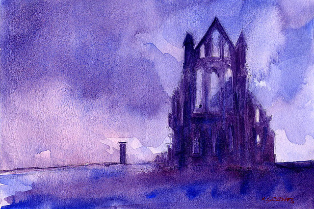 Whitby Abbey - Watercolour Painting by Steve Greaves