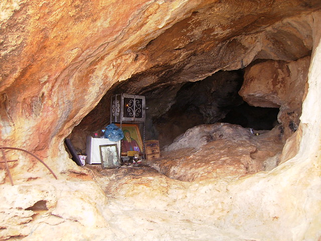 Cave at Kapsa Monastery, Makrigialos