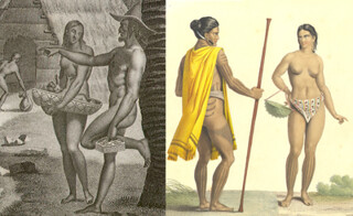 Chamorros, left, may not have practiced tattooing as the Carolinians, right, during European exploration but it does not mean they never did at one point in ancient times.

J.A. Pellion and Js. Arago/Guam Public Library System