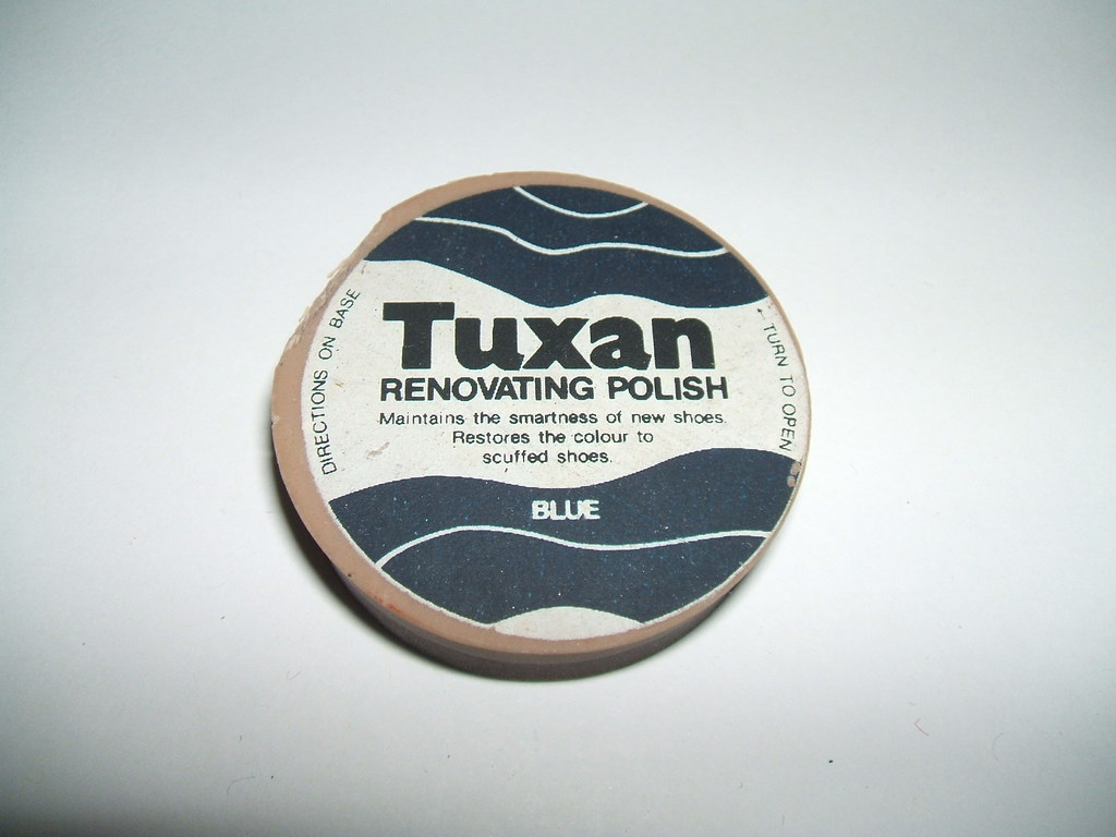 1980's Blue Tuxan Shoe Polish eraser 