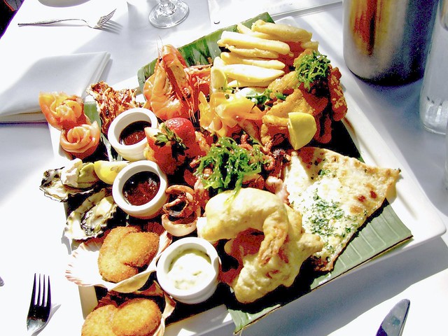 Shellharbour Food Photography: Seafood Platter for One ($55) from Ocean Beach Hotel, Shellharbour NSW 2528 Australia