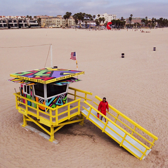 Santa Monica Beach Lifeguard Tower, California