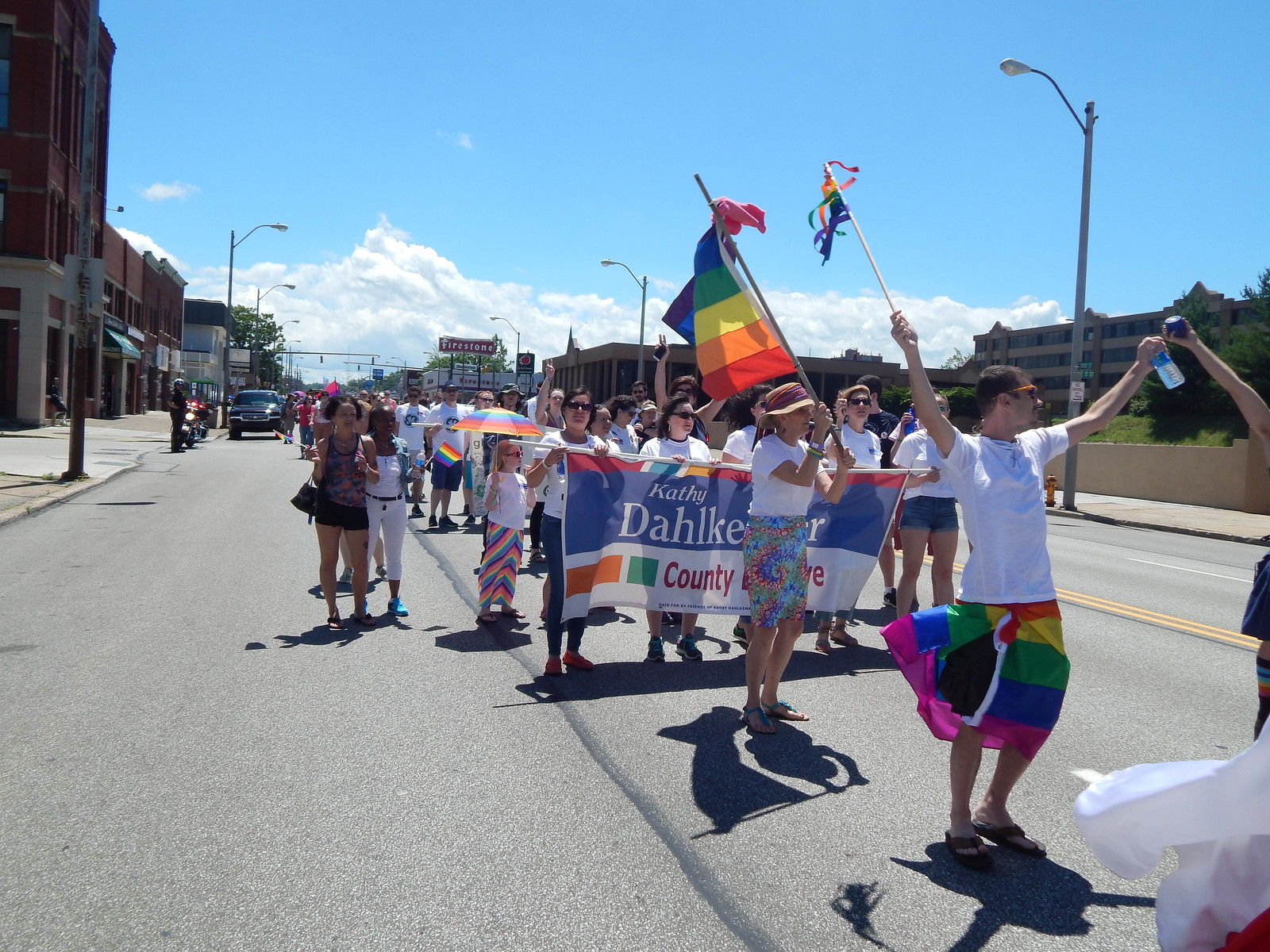 Kathy Dahlkemper and staff in Pride Parade