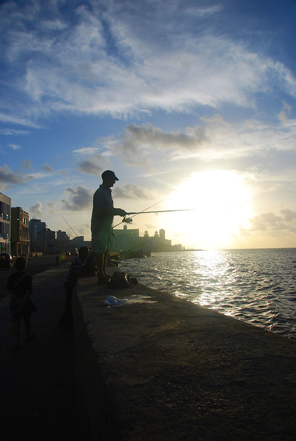 Sunset on the Malecon.-