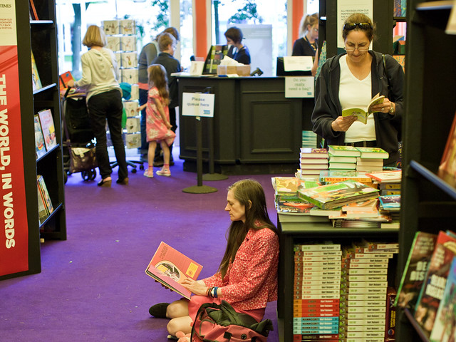 A wee sit-down in the bookshop